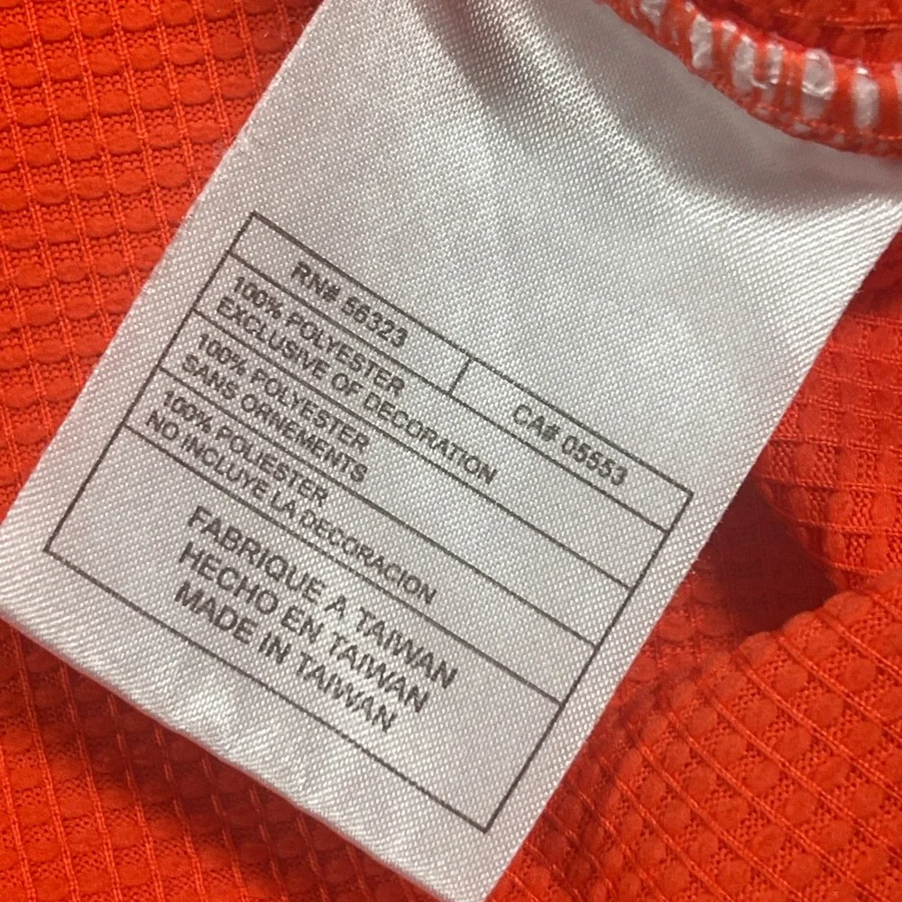 Nike Polo Shirt Sphere Dry Men XXL Orange Short Sleeve Textured‎ Stripe Golf